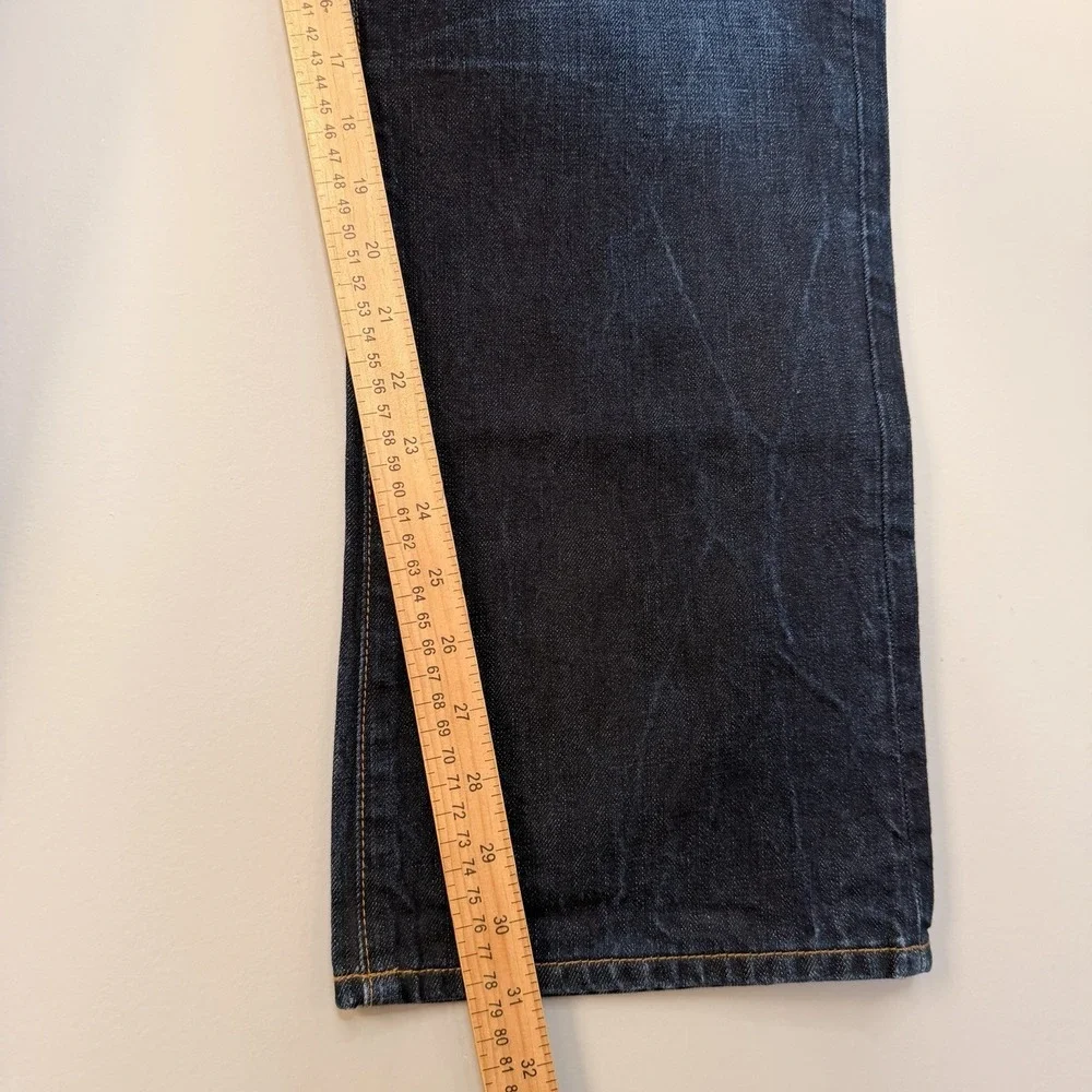 Gap 1969 men's Denim relaxed fit dark blue Wash SZ-33X32 fits 34X31‎ 100% Cotton